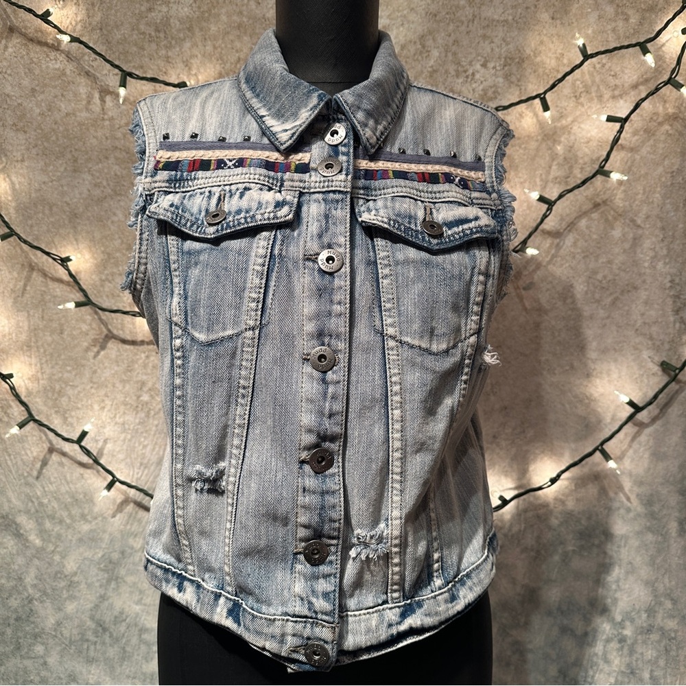 🪩Mudd kids denim vest size L